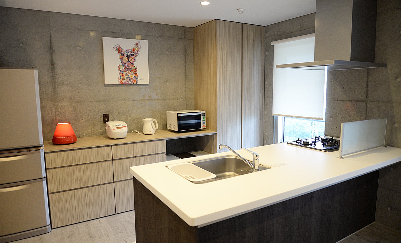 沖縄北谷コンドミニアム アラハステイ キッチン