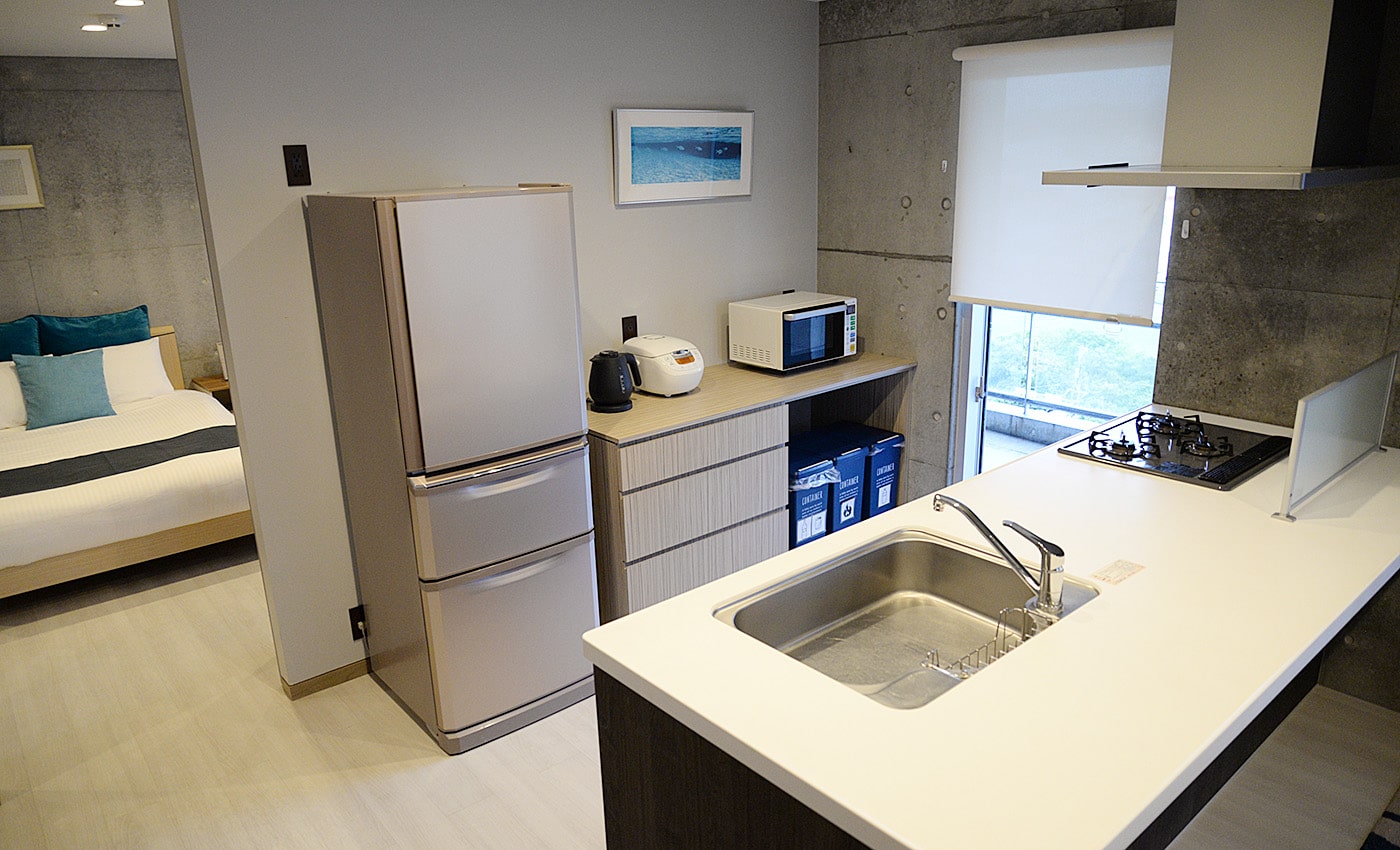 北谷 コンドミニアムホテル キッチン