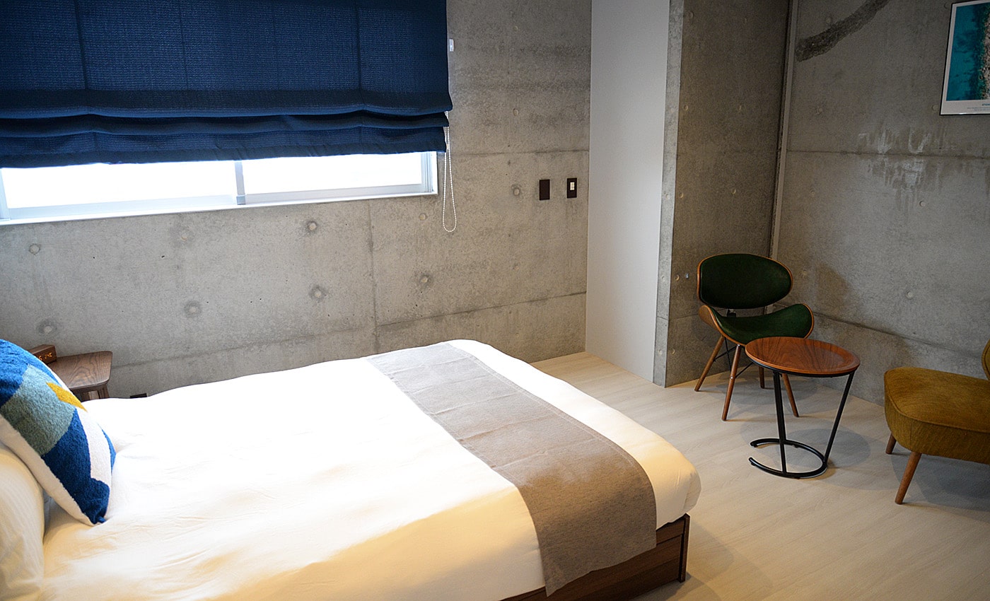 オーシャンビュー寝室